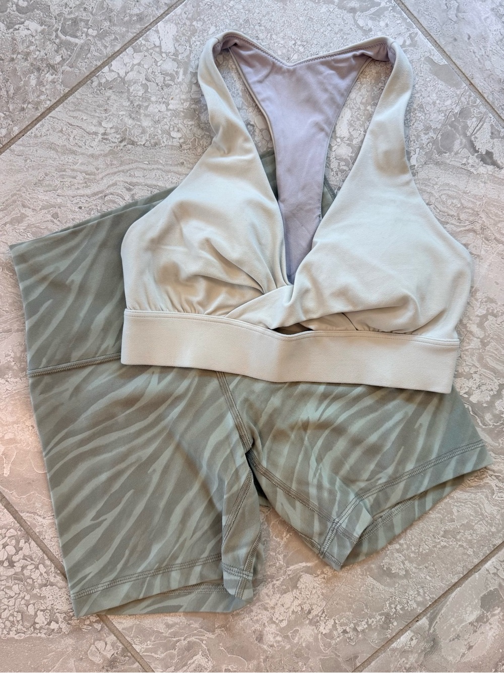lululemon Twist-Front Bra and Align Shorts Set, Size 4